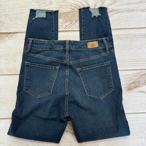 Sofia Jeans by Sofia Vergara Rosa Curvy Slim Fit Ankle Jeans Raw Destructed Hem